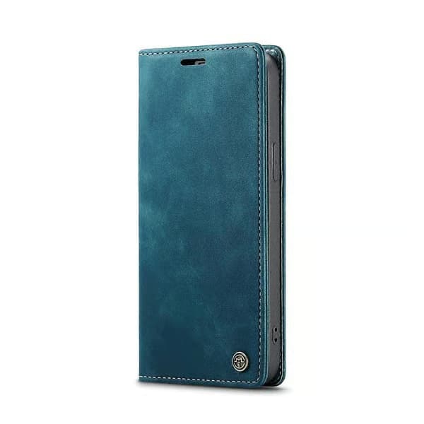 För iPhone 16e Plånboksfodral CASEME 013-serien PU-läder Telefonfodral Stativ Blue