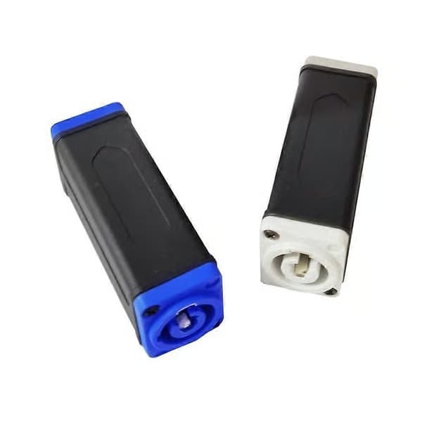 LED PowerCon AC-kontaktadapter förlängningskontakt Speakon panelmonterad rak adapter vit till vit Black white