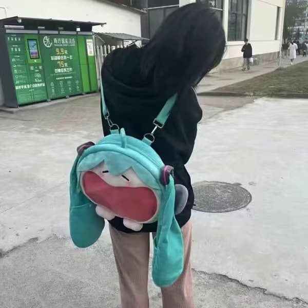 Studentväska Barnpresenter Leksaker Kawaii Hatsune Miku Anime-flicka