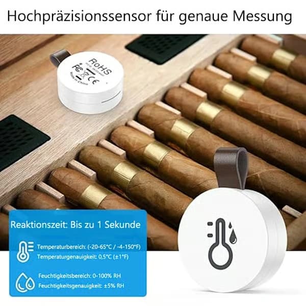 Bluetooth termometer och hygrometer med datalagring / Trådlös termometer och hygrometer med app och datavisning 2 pcs