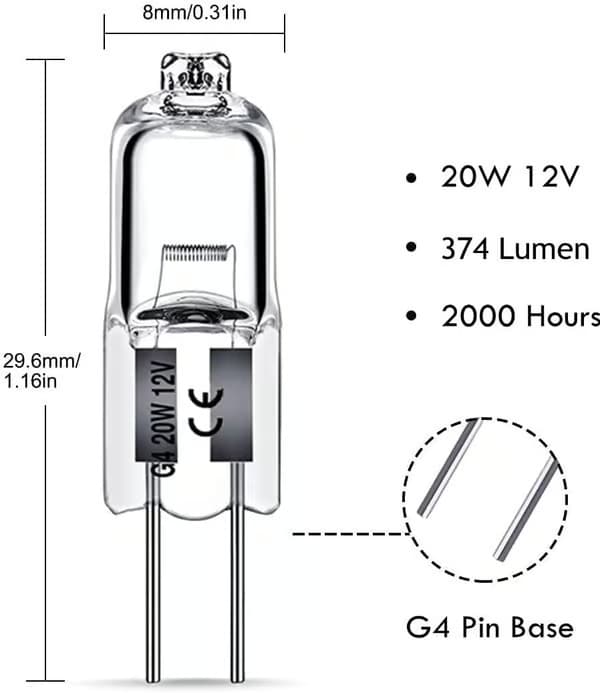 G4 Halogenlampor 20W 10pcs