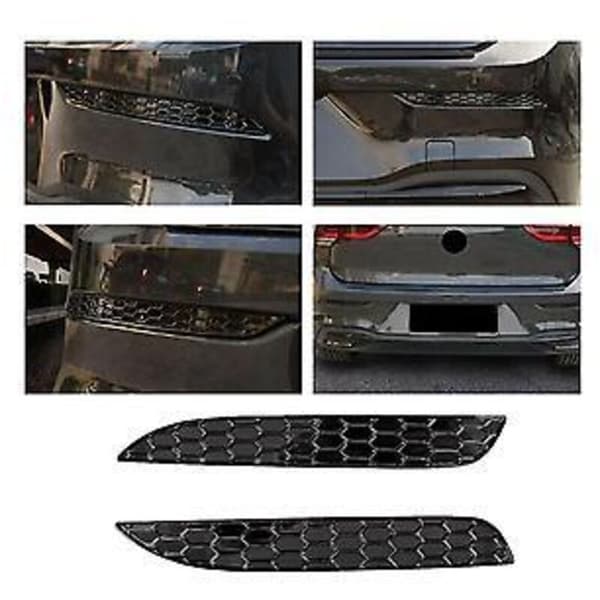 2 stycken glansig honeycomb-dekal för Golf 6 R20 dimljus bak