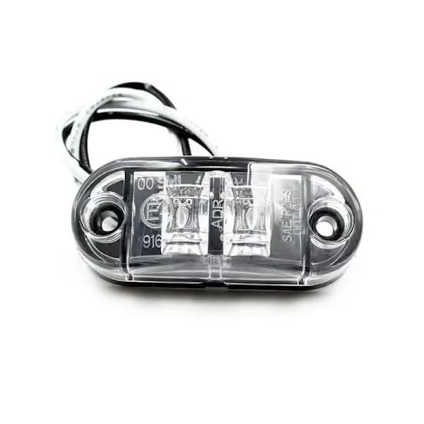 10X 2 LED sidemarkeringslys 12/24V LED-posisjonslys tilhenger sidelys varsellys for lastebil bobil campingvogn white