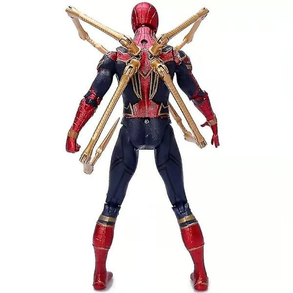 Spiderman-figur Legends Avengers Iron Spider actionfigurer 17 cm PVC med ljus Spiderman-docka barnpresent
