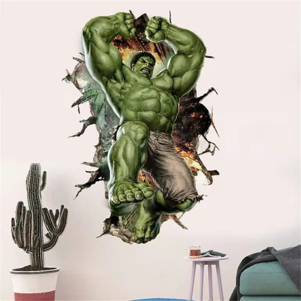 Superhjälte väggdekaler Hulk väggdekaler Utmärkt vinylväggdekal
