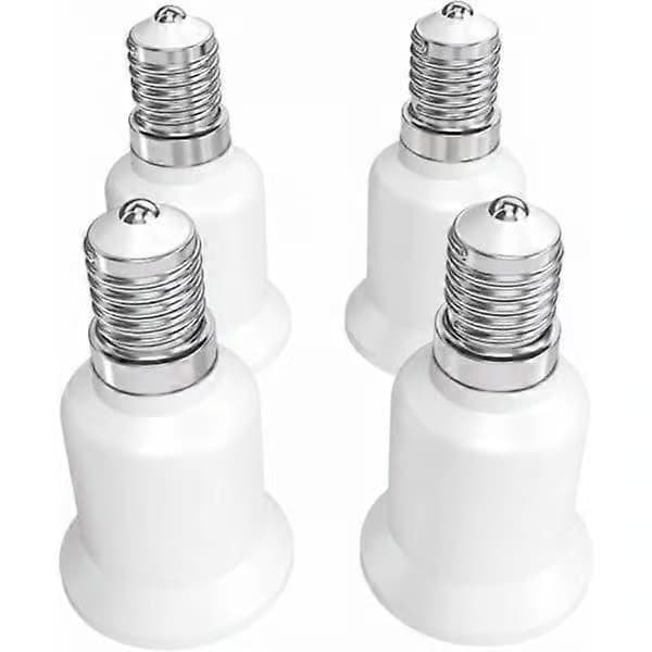 Sockeladapter - E14 till E27 Sockelomvandlare - E27 lamphållaradapter för halogen LED-lampa 4st