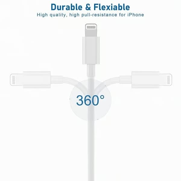 FOR iPhone Lader USB-C - Kabel / Ledning - 20W - Hurtiglader 4-pakning 1.8m