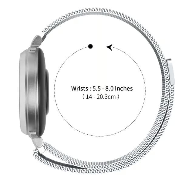 Milanese armbånd i rustfritt stål kompatibelt med Garmin Lily 2 - Flere farger Silver