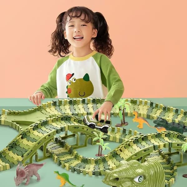 Stor bilbana för barn - Dinosaurie