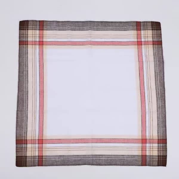 12-pack Herr-näsdukar i bomull 40x40 cm, Bomullsnäsduk - Klassisk rutig design A (12 st)
