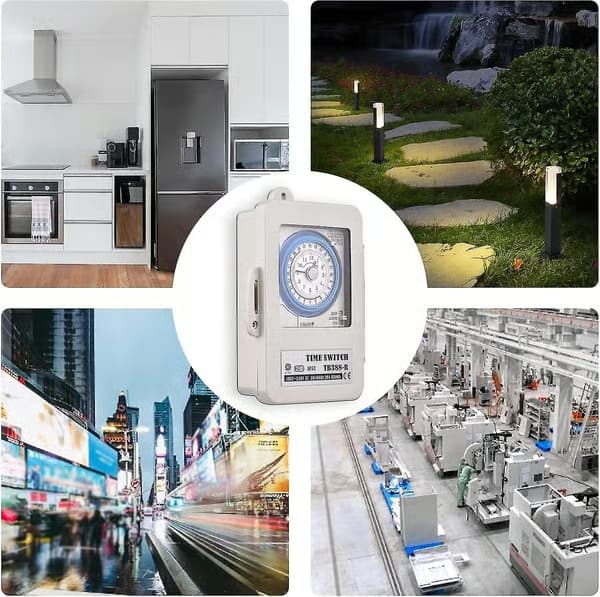 24-timmars timer IP53-klassad programmerbar AI-timerbox AC 100-240V 15-minutersintervall 96 på/av-tider - q36