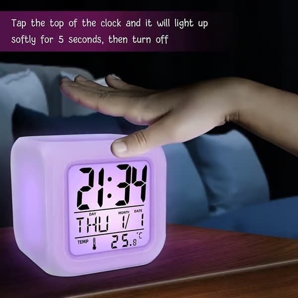 Väckarklocka - Digital med LED & Termometer - Klocka