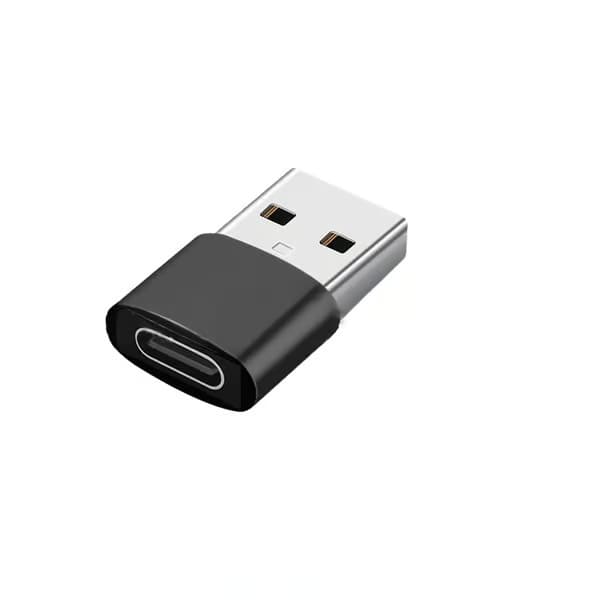 2-pack USB-C till USB-adapter för dataöverföring och laddning Black