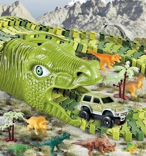Stor bilbana för barn - Dinosaurie