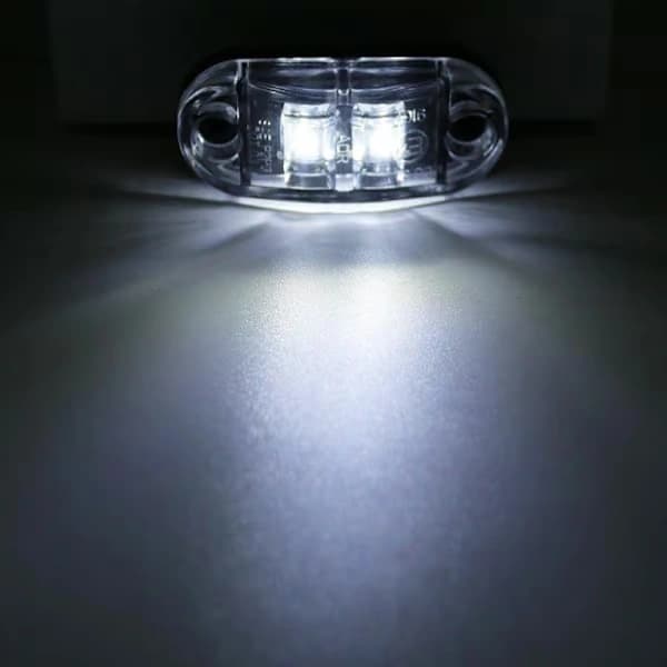 10X 2 LED sidemarkeringslys 12/24V LED-posisjonslys tilhenger sidelys varsellys for lastebil bobil campingvogn white