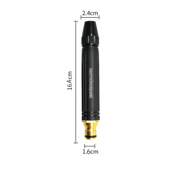 Högtrycksvattenpistol - Svart aluminiumlegering och PVC-munstycke