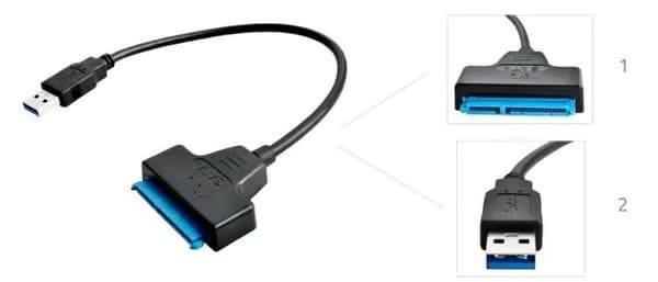 USB 3.0 till SATA 3-adapter - Lämplig för HDD / SSD - Hårddisk