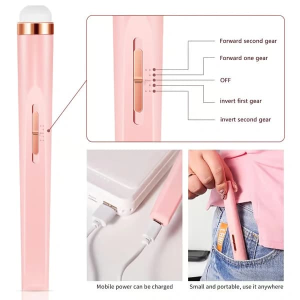 Elektrisk nagelfil - Elektrisk fil - 5-pack rosa