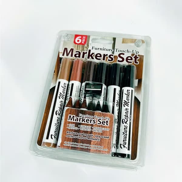 Möbel- och panelreparationspenna - 12-pack flerfärgad