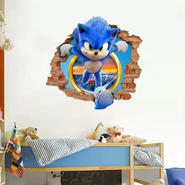 Sonic väggdekal, barnrumsvägg med tecknat motiv