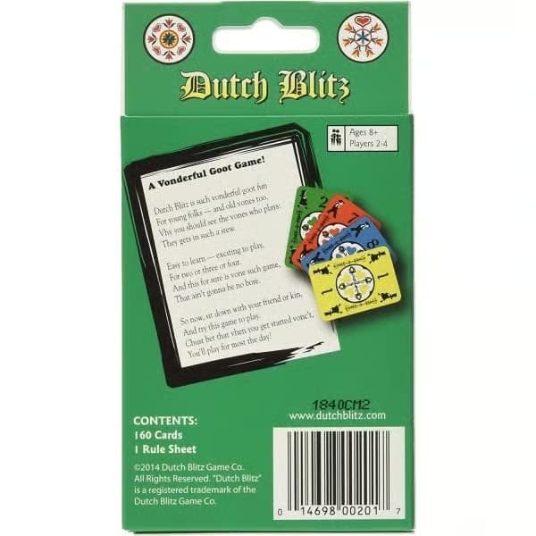 Engelsk version av Dutch Blitz: Original och expansionspaket - Familjespel, interaktiv utmaning för barn och föräldrar, Basic Green+Extended