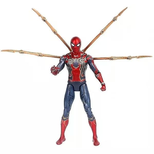 Spiderman-figur Legends Avengers Iron Spider actionfigurer 17 cm PVC med ljus Spiderman-docka barnpresent