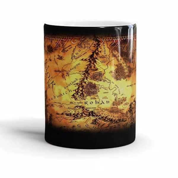 Sagan om ringen Färgskiftande mugg Keramisk kaffemugg Termisk tekopp Nyhetspresent 301-400ml