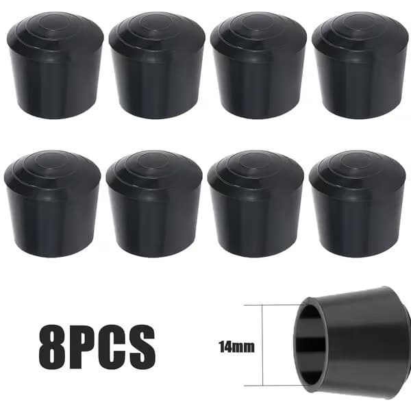 Stolsbensskydd i gummi, 8-pack, 14 mm diameter 14mm 14mm