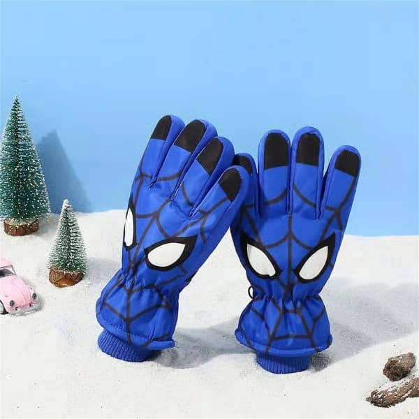 Barn Spiderman/Enhörning Tryckta Snöskidhandskar Vinter Varma Handskar Vattentäta Presenter
