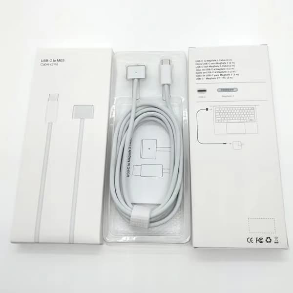 MagSafe 3 laddningskabel kompatibel med MacBook Air och MacBook Pro - 2 m Vit Stöder upp till 140W Vit