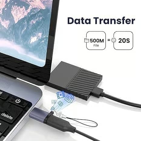 5-pack USB-adapterkit - Typ-C & Micro till Lightning, Mini & Typ-C - Kompatibel med Android/iOS-enheter