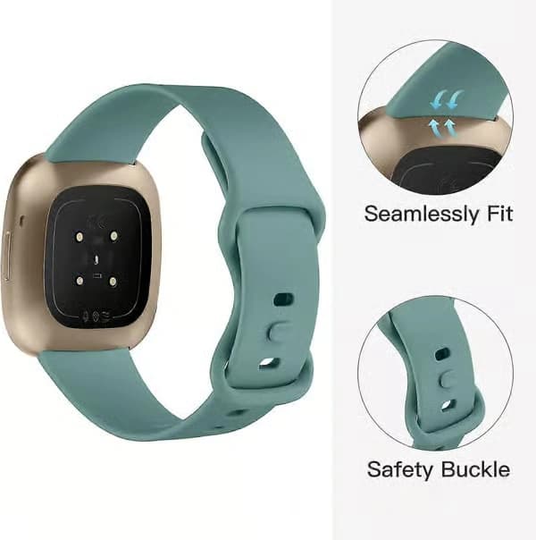 6-pack band för Fitbit Versa 3/4/Sense: Mjuka sportband