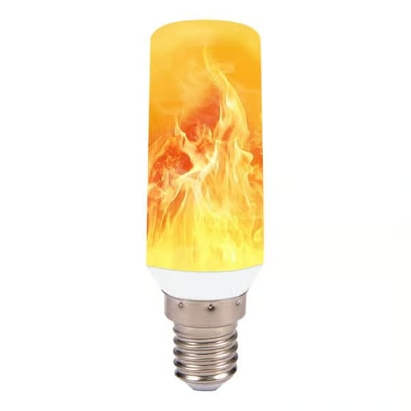 LED-lampa med brinnande ljuseffekt, E14