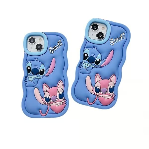 iPhone 6/7/8/XR/11/12/13/14/15-deksel, Lilo & Stitch mykt silikon søtt mobildeksel iPhone 6/7/8