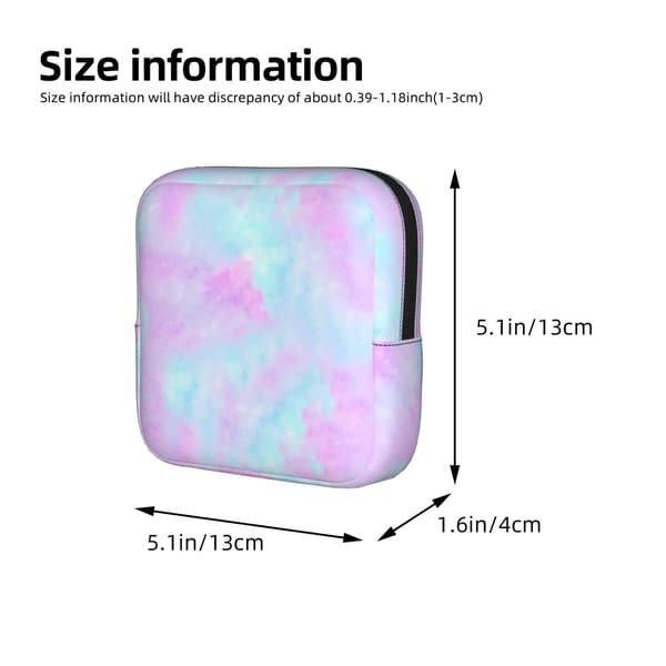 Pink Tie Dye Menstruationspose til kvinder, bærbar hygiejnebindspose til pung, små makeupposer Tie Dye