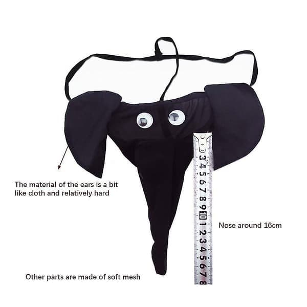 4 st nya elefantunderkläder för män G-string briefs stringunderkläder underkläder flerfärgad valfri, svart Black