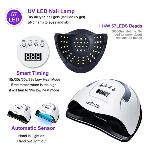 180w Sun negletørrer UV-lys gelhærdemaskine timer LED professionelt værktøj