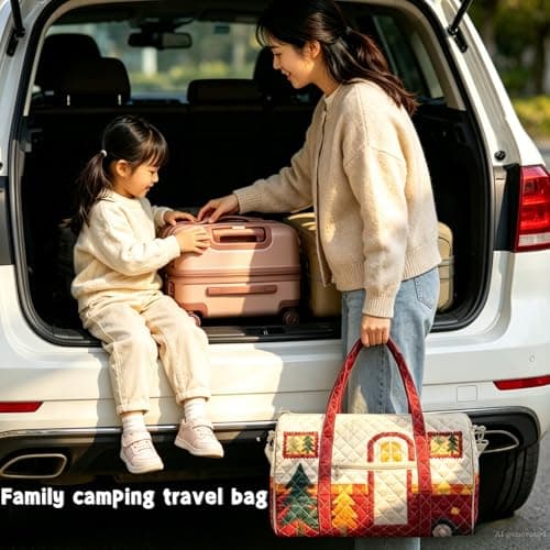 Vattert Duffelbag Bobil, Weekend Duffelbagger for Kvinner Reise Red