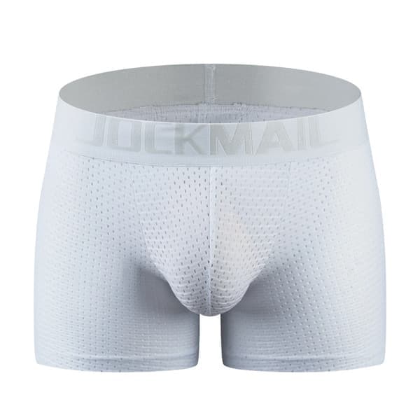 Boxershorts för män, vadderade med höftkuddar, vit, storlek L White L