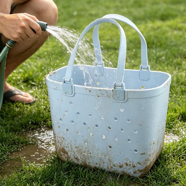 Rantakassi, vedenpitävä ja hiekankestävä EVA-rantakassi naisille Sky Blue