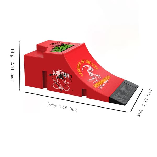 Fingerboard Skate Park Sæt, Mini Finger Rampe Forhindring Træningslegetøjssæt (C) C