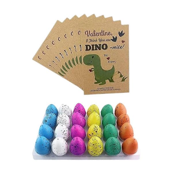 Klekkende dinosaur-egg-leker - påske- og valentinsdagsgave til barn C 24PCS