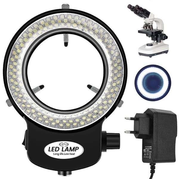 144 LED Miniskoopin rengaslamppu 0-100% säädettävä lamppu miniskoopille