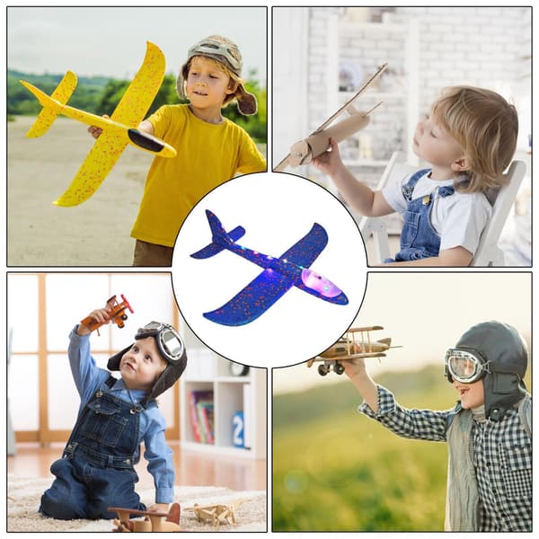 Skumfly – 48 cm lysende håndkastglidefly for utendørs lek Blue