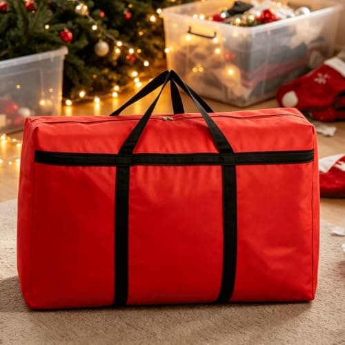 Stor Rejsetaske Sammenfoldelig Opbevaringstaske Overdimensioneret Flyttetaske Multifunktionel Håndbagage Rejsetaske, Rød, Medium Red 2 Medium