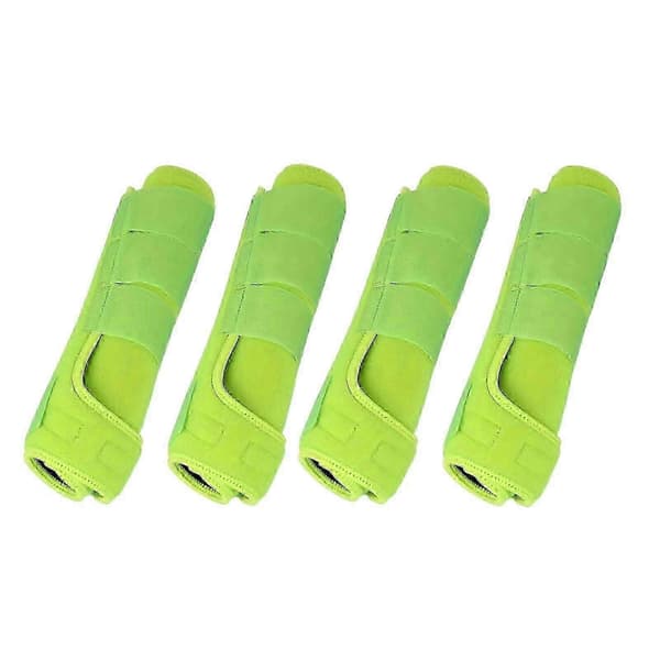 4x Hästskydd Ben Skydd Set Hållbara Hästskydd för Ridträning light green S