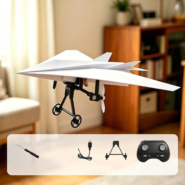 Fjärrkontroll Pappersflygplan Trädgårdsflygplansleksaker Single Battery Model