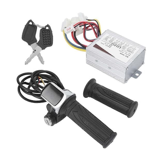 24V 500W Elektrisk Cykel Gasgreb Børstede Controller Tilbehør med 9 Lys og Lås - Perfekt