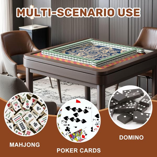 Mahjongmatte 31,5\" Sklisikker Støyreduserende Blomstret Spillunderlag Color3