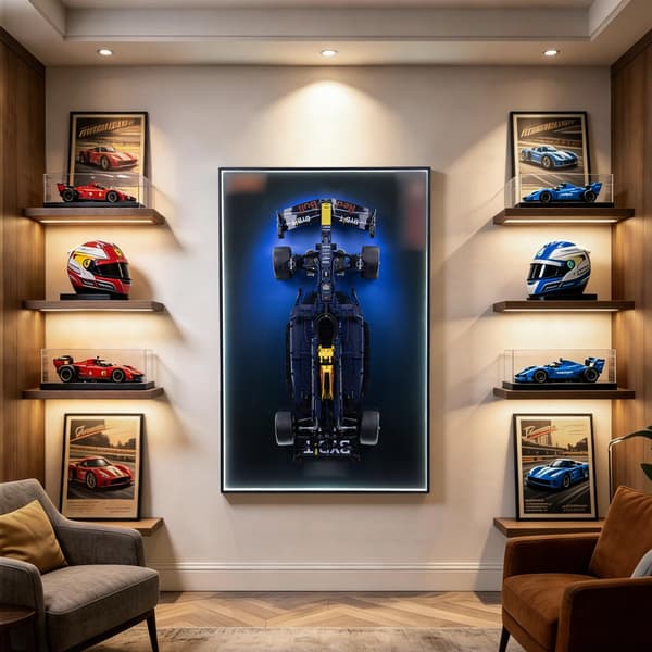 Display Wallboard med LED-ljus för Lego Technic 42206 RB20 42206